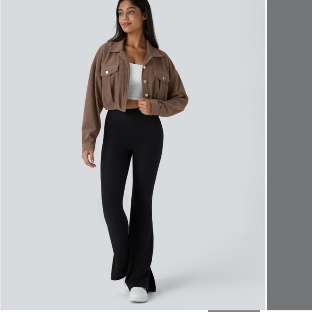 Halara Brown Cropped Utility Jacket - image 5